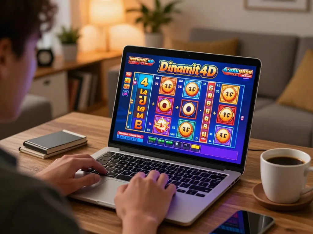 Dynamic gameplay on Dinamit4D platform with a player engaged in slot games