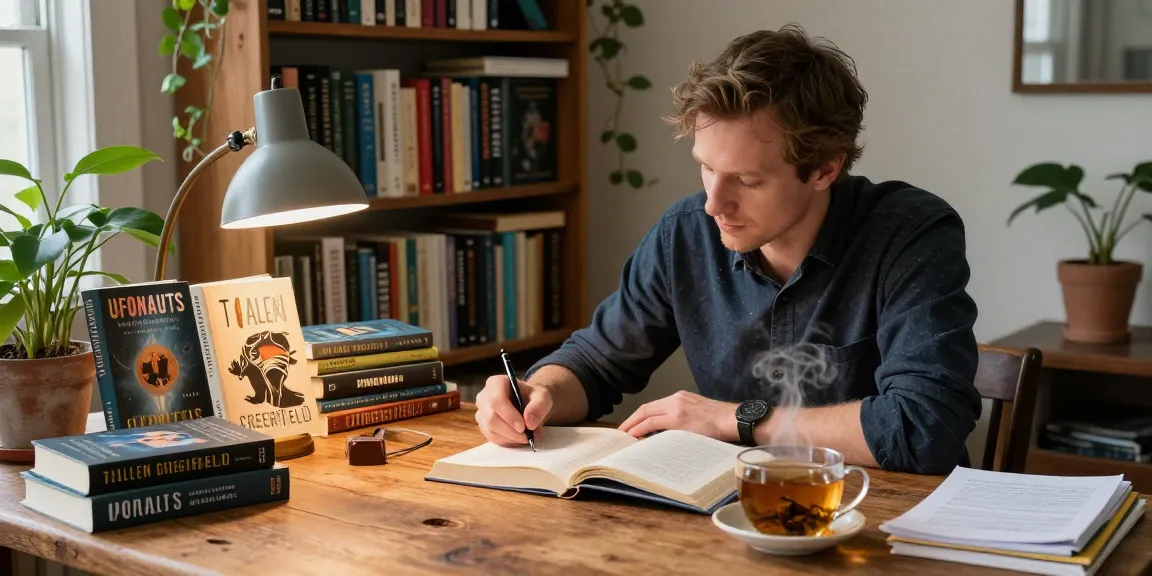 Explore T Allen Greenfield's works at https://tallengreenfield.com amidst a warm literary ambiance.