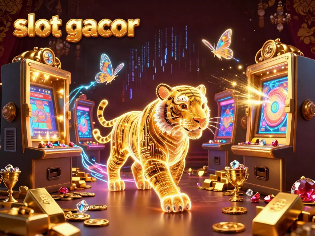 Permainan slot gacor di kasino digital yang dipenuhi harta karun dan karakter energético.