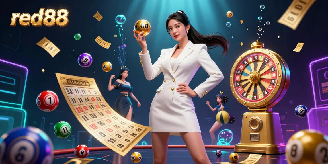 Experience the excitement of red88 casino games with dynamic visuals and vibrant lottery elements.