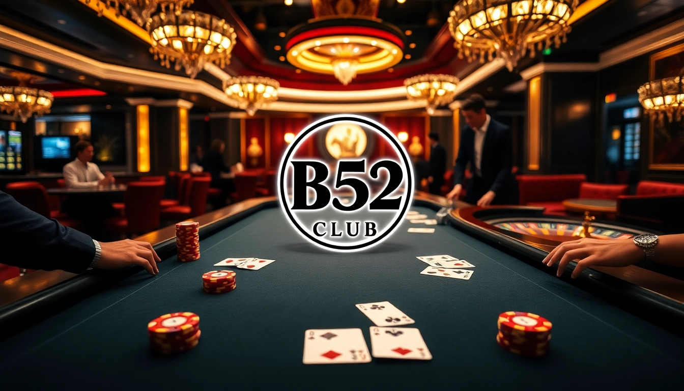Experience thrilling games at B52 Club with active players and vibrant casino atmosphere.