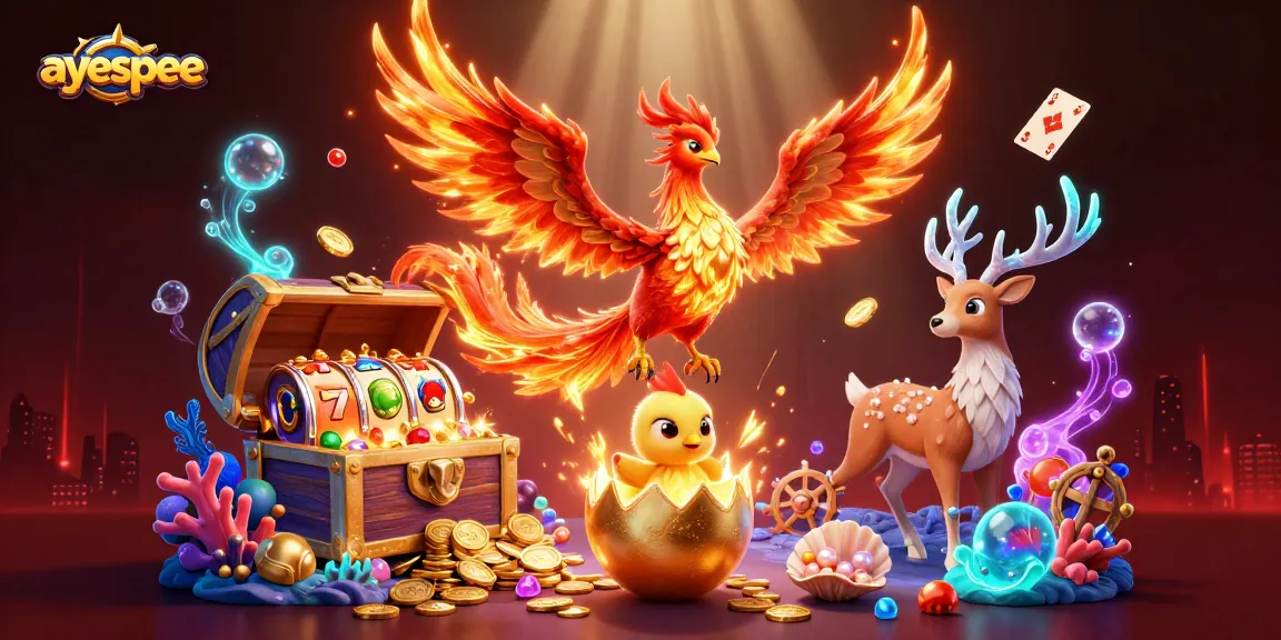 Menggali kemenangan di SLOT888 dengan ayespee dan banyak simbol slot berwarna cerah.