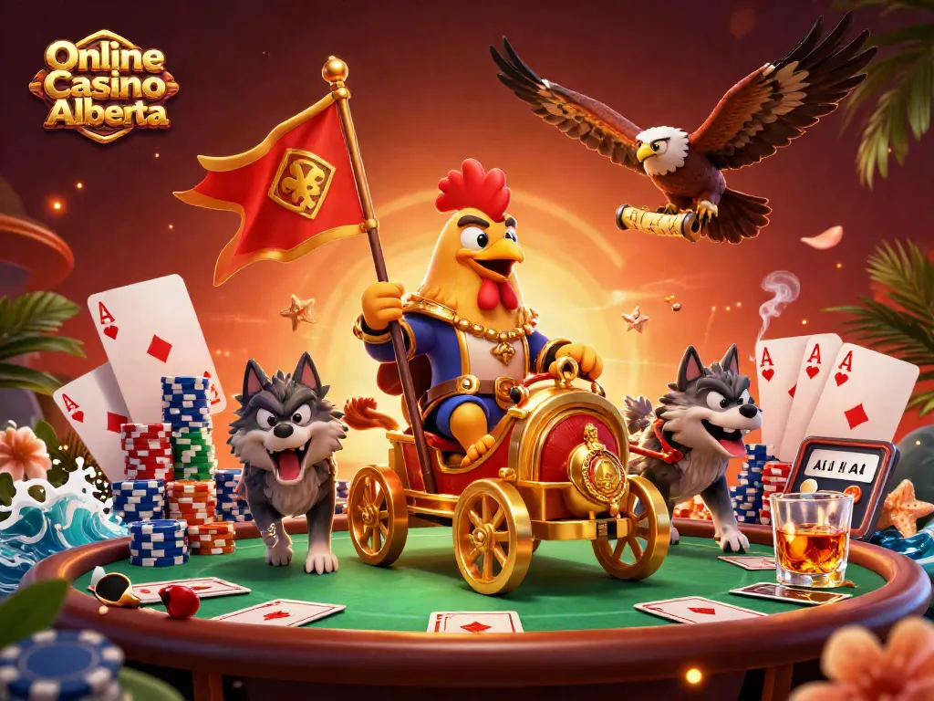 Engage in thrilling action at Online Casino Alberta with epic poker battles and vibrant gaming elements.
