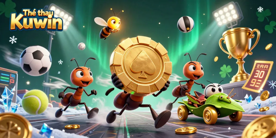 Experience the thrill of Thể thao Kuwin as cartoon ants embark on a dynamic sports betting heist.