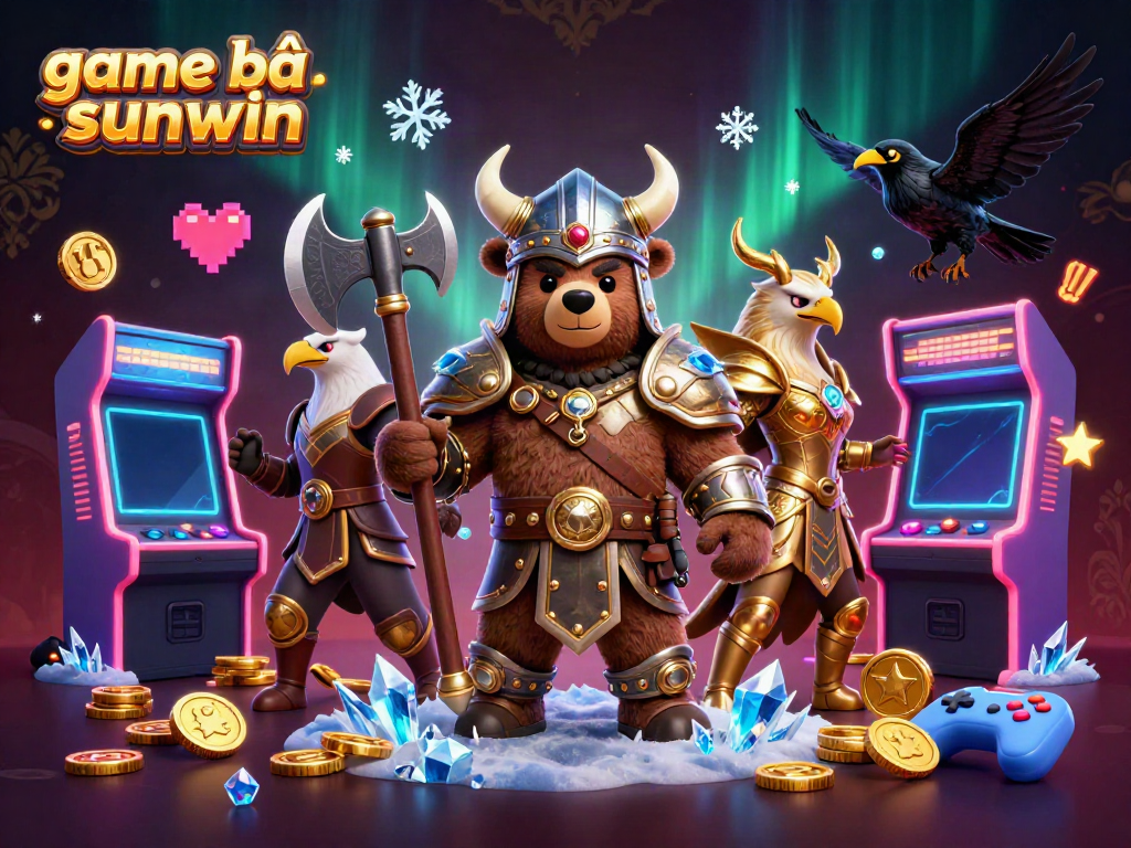 Play exciting game bài sunwin with dynamic characters in a vibrant casino setting filled with colorful elements.