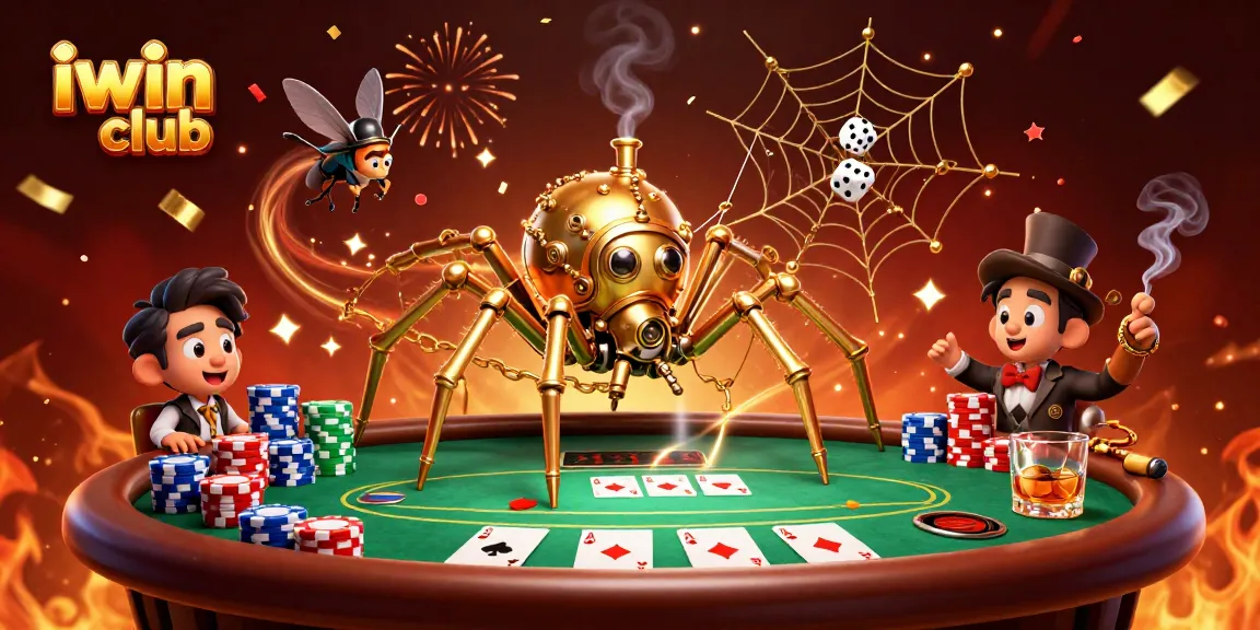 Engage with the iwin club featuring a vibrant steampunk casino world with golden elements and dynamic action.