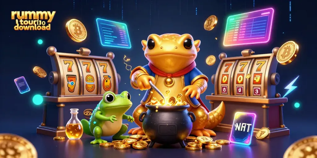 Mainkan rummy tour download dengan ilustrasi 3D dari alkemis dan unsur kasino menarik.