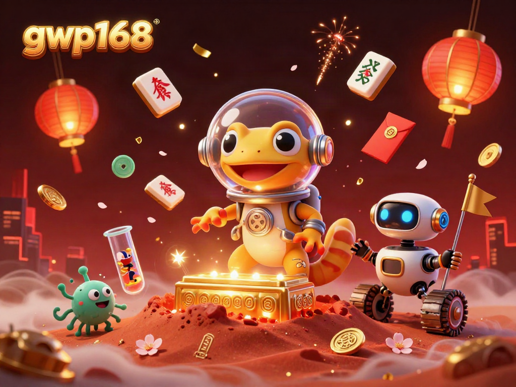 GWP168 menyuguhkan pengalaman kasino di Mars dengan gecko alien dan elemen ikonik permainan