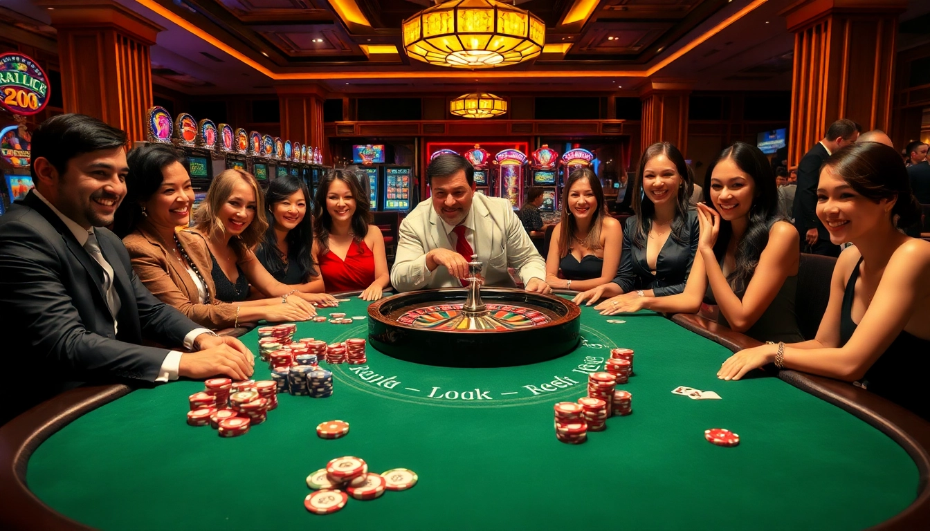 Engage in thrilling gameplay at RAJA LUCK casino with vibrant poker chips and cards.