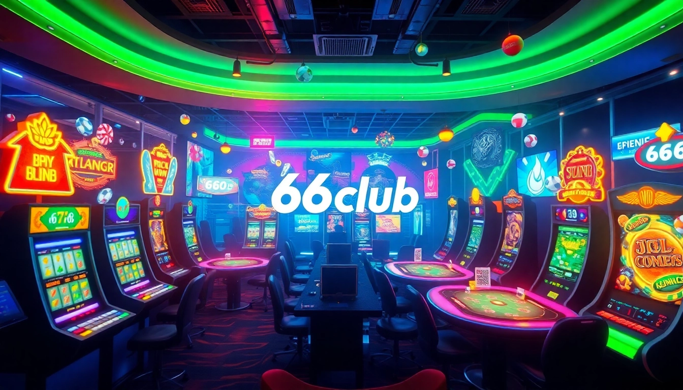 Experience the thrilling online gaming world of 66club with vibrant colors and engaging visuals.
