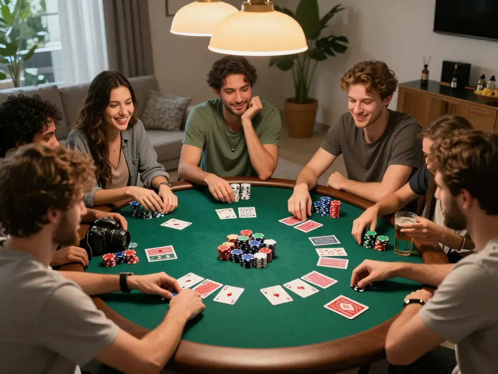 SC88 poker night with friends enjoying strategy and camaraderie in a cozy atmosphere.