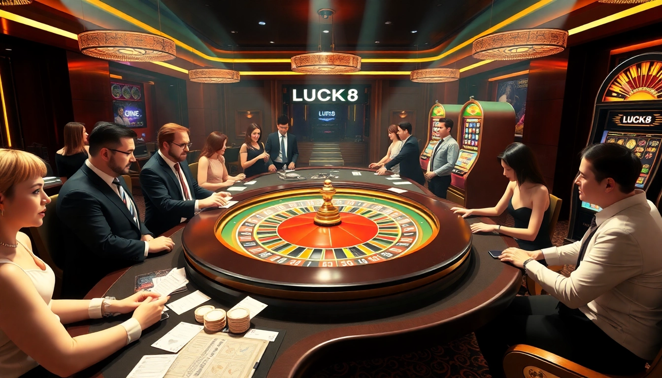 Players enjoying their time at LUCK8 casino with exciting games and betting opportunities.