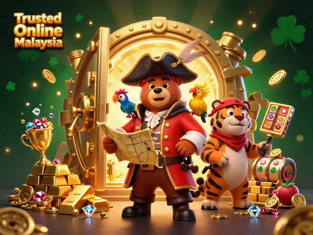 Engage with the exhilarating world of Trusted Online Casino Malaysia through captivating 3D imagery.
