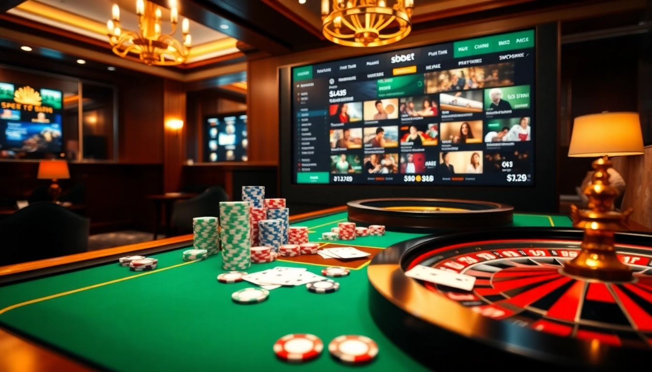 Simplify your betting experience with sbobet link showcasing an elegant casino table and online interface.