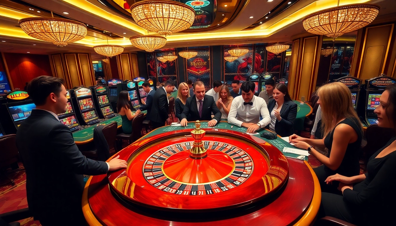 Experience the excitement of gambling with liên minh kjc in a luxurious casino setting.