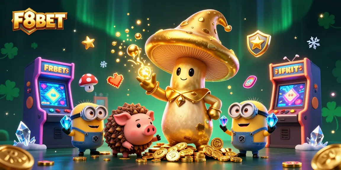 Experience thrilling gaming adventures with F8BET, showcasing an imaginative 3D casino fantasy scene.