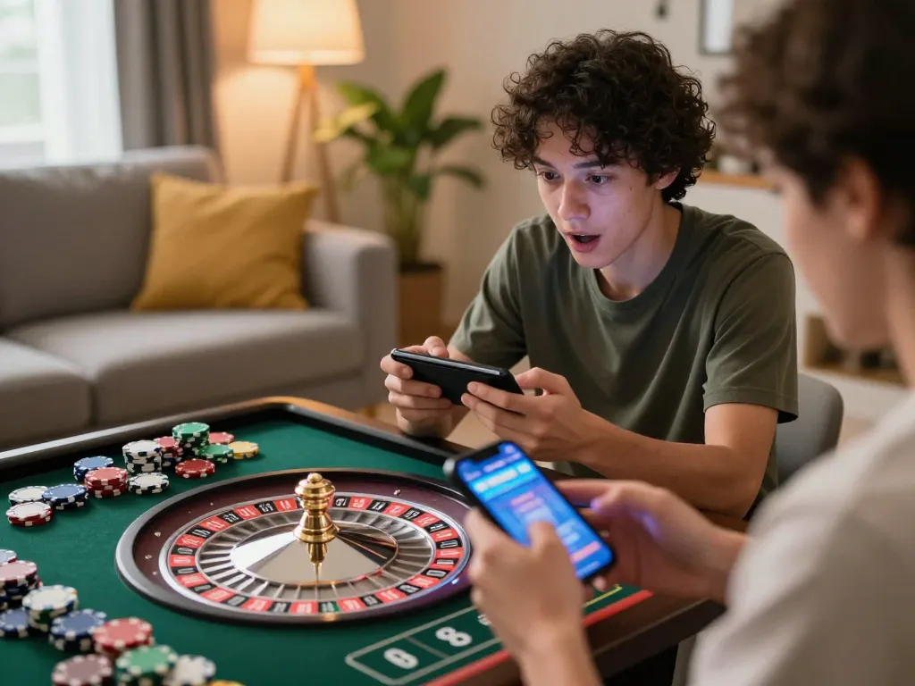 Exciting mobile gaming moment on 98winlive with roulette action and colorful chips