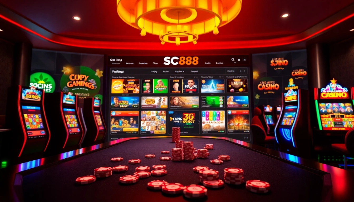 Engage in thrilling gameplay at Trang cược SC88 with vibrant casino visuals and exciting game interfaces.