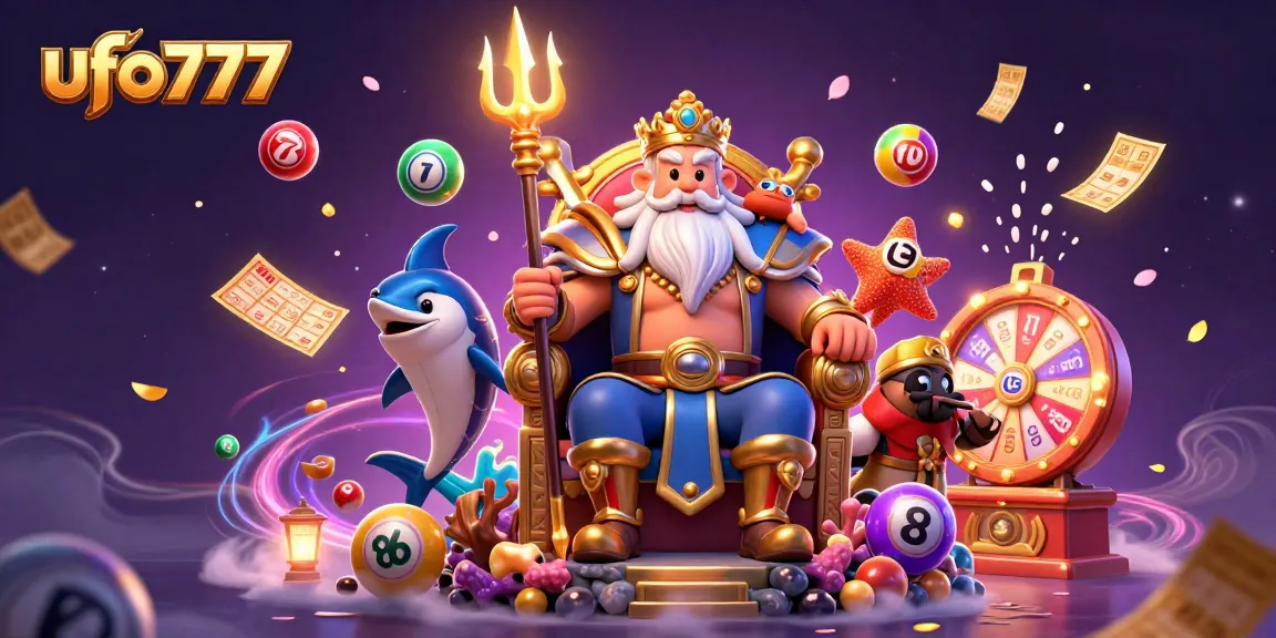 Engage with thrilling lottery gameplay at ufo777 featuring vibrant lottery balls and mystical elements.