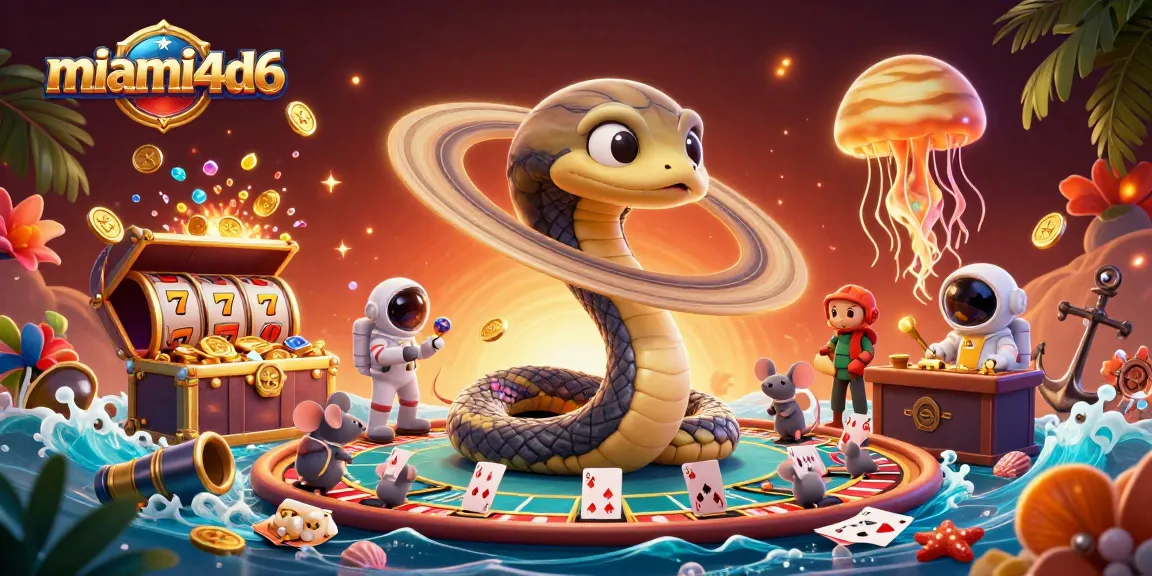 Experience thrilling bets at miami4d6 with a vibrant cosmic casino scene featuring exciting game elements.