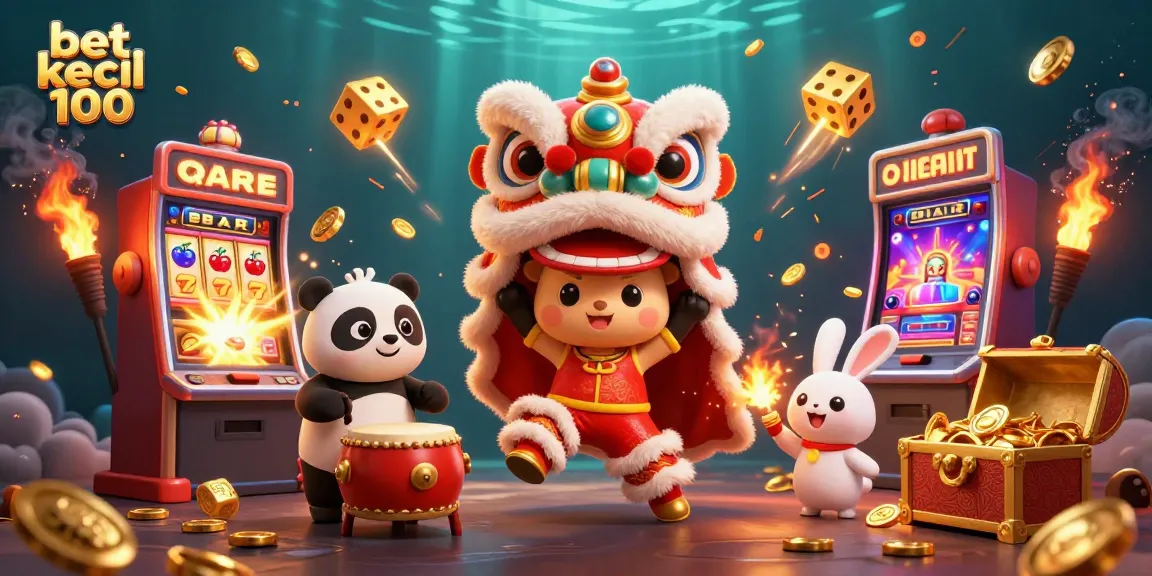 Experience thrilling wins with bet kecil 100 featuring a lively lion dance and jackpot excitement.