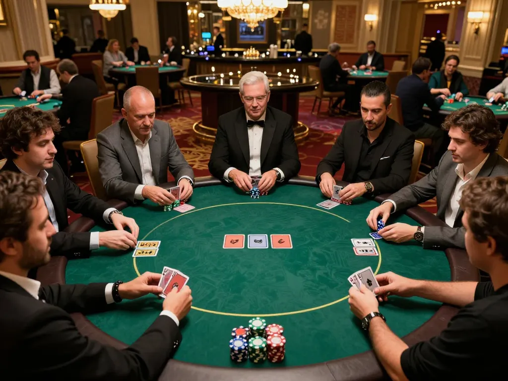Engaging poker game at a casino showcasing strategy and excitement - playstation-experience in full action.