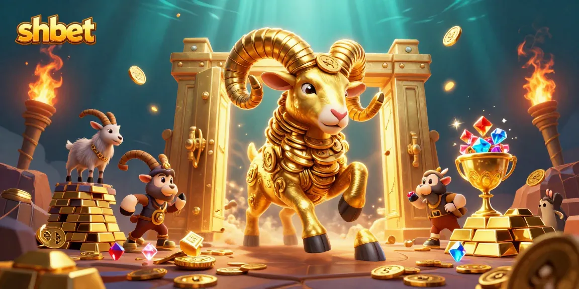 Experience shbet’s vibrant casino world with golden ram charging through treasures and excitement.