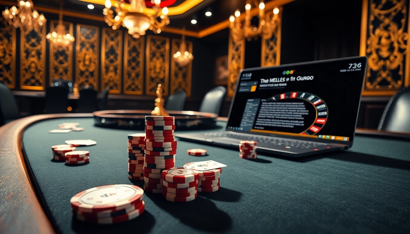 The hidden wiki 2026 poker scene showcases a luxurious casino setup with vibrant chips and intense gameplay.