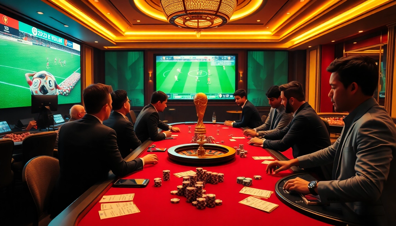 Experience the excitement of Judi Bola Piala Dunia betting at a luxurious sports casino.
