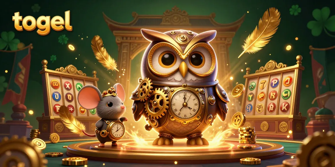 Engage in thrilling togel gameplay with vibrant steampunk characters and casino elements in a 3D illustration.