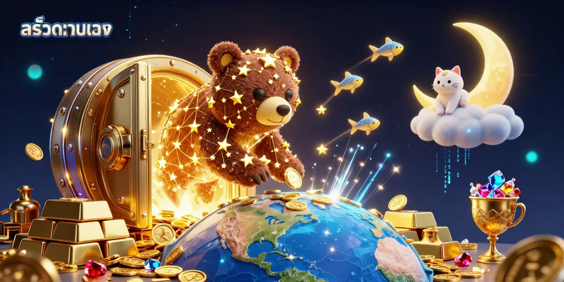 Experience winning spins at สล็อตเว็บตรง with vibrant 3D cartoon characters and golden treasures.