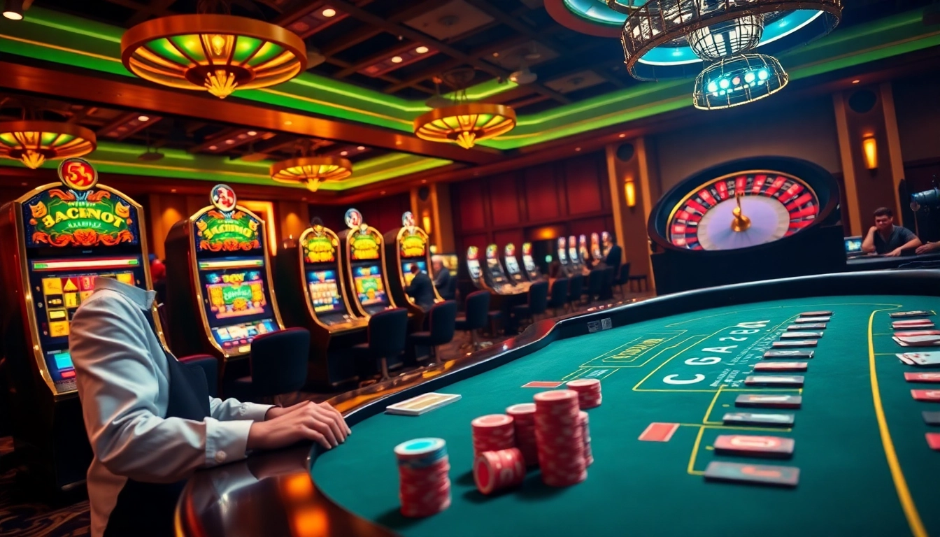 Engaging gaming scene at c168.sh with vibrant casino tables and thrilling atmosphere.