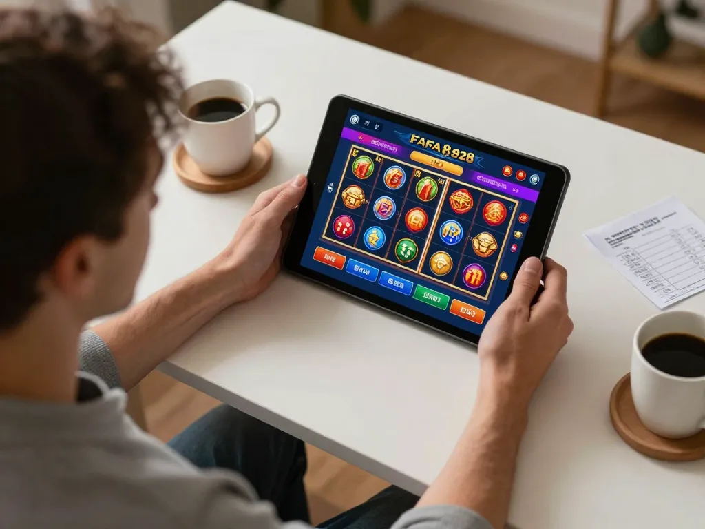 Players enjoying slots on FAFA 828 with a lively, engaging online interface.
