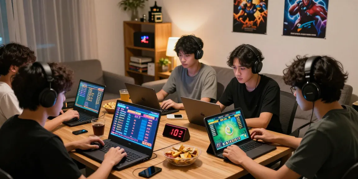 Players enjoying a togel online game together in a cozy home setting, showcasing engagement and excitement.