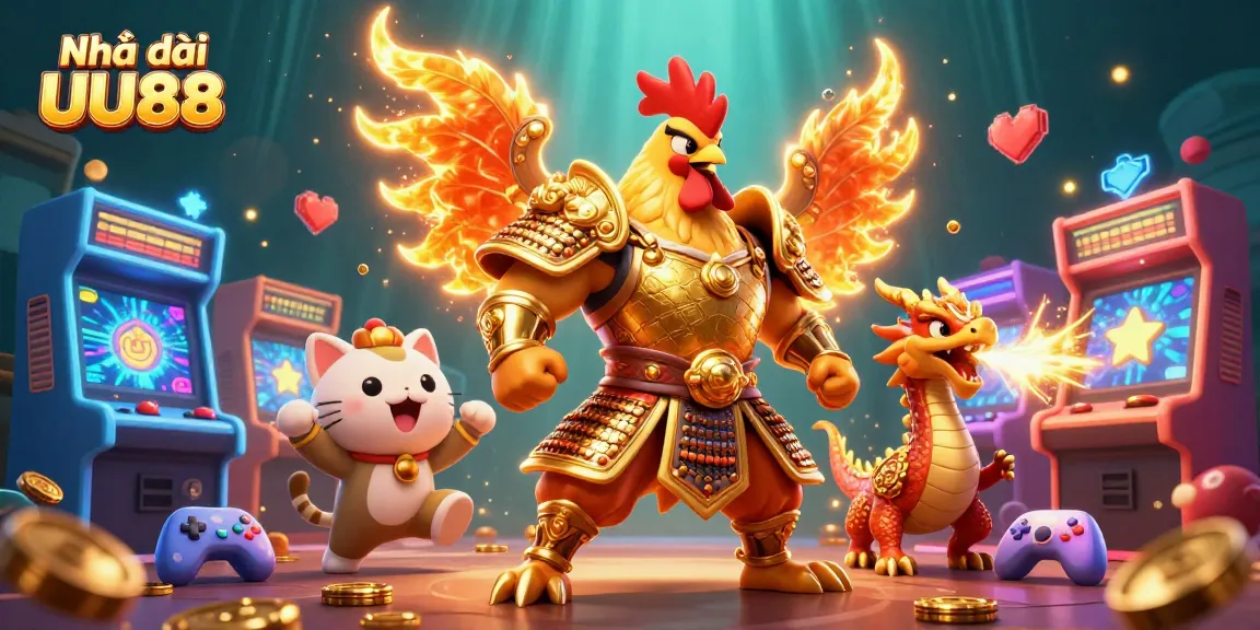 Engage in thrilling gameplay at Nhà cái UU88 with dynamic arcade elements and vibrant characters.