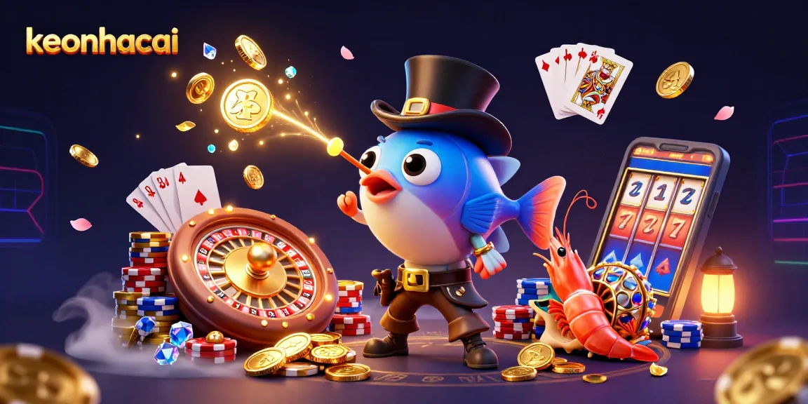 Engage in thrilling keonhacai gaming with luminous treasures, deep-sea characters, and dynamic casino elements.