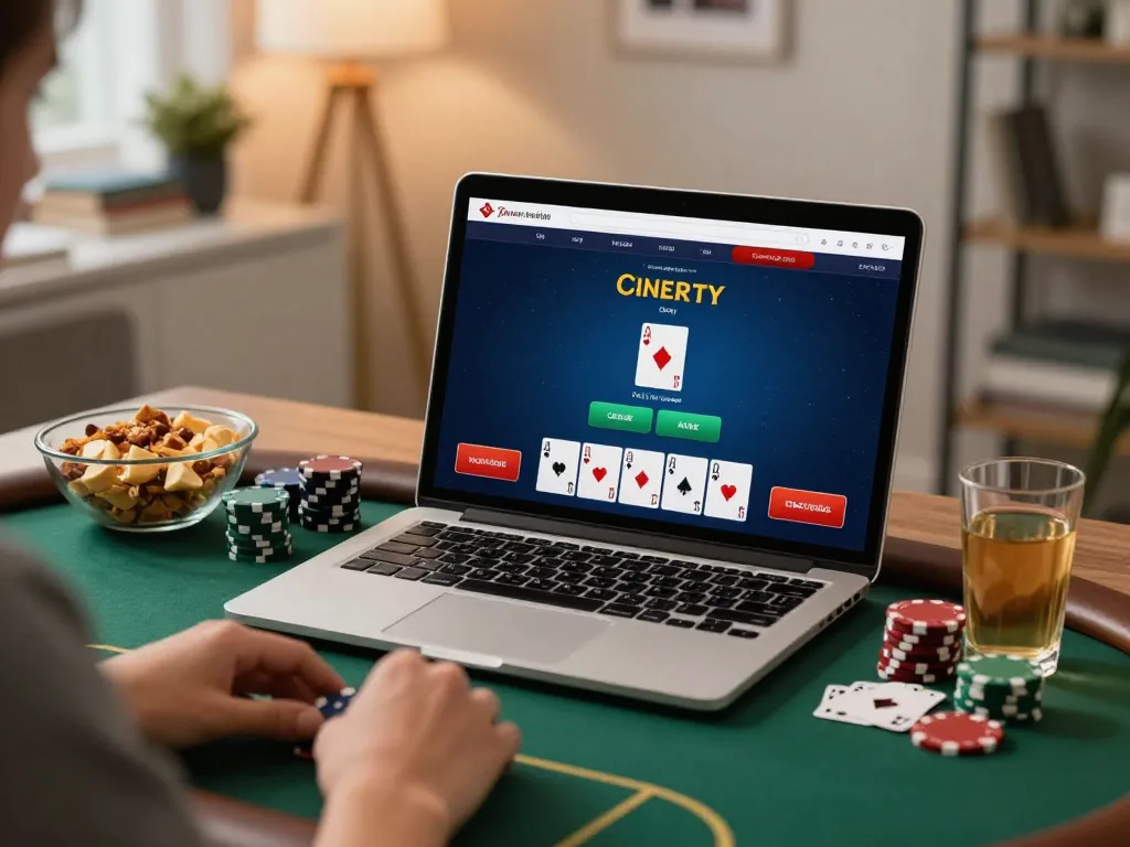 Play poker on MM88 with an engaging online setup, showcasing excitement and strategy.