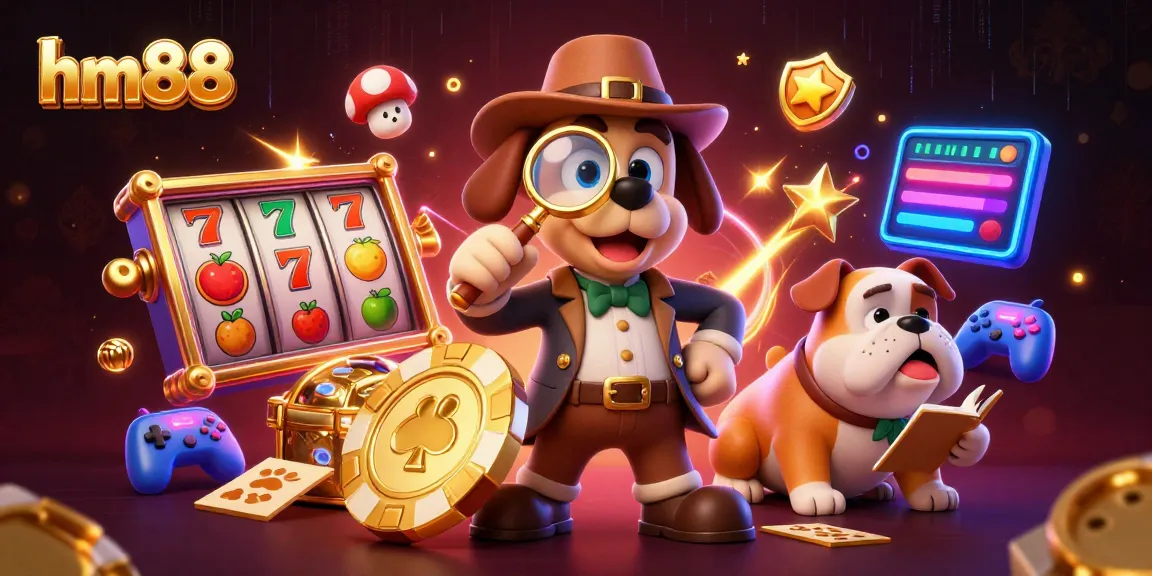 Engage with exciting gameplay at hm88 featuring vibrant 3D casino elements and characters exploring clues.