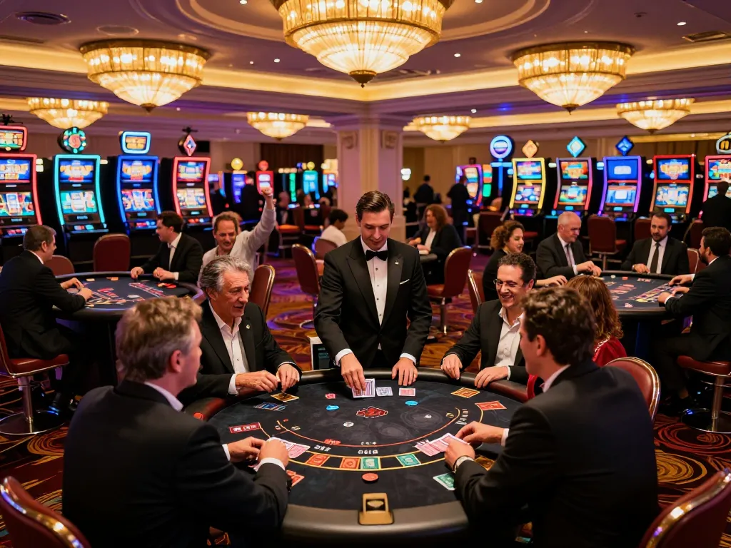 Players enjoying dynamic blackjack gameplay at pfly88 casino with vibrant atmosphere.