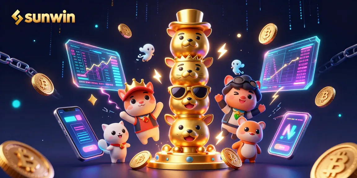 Experience sunwin's exciting gaming atmosphere with 3D vibrant elements and characters.