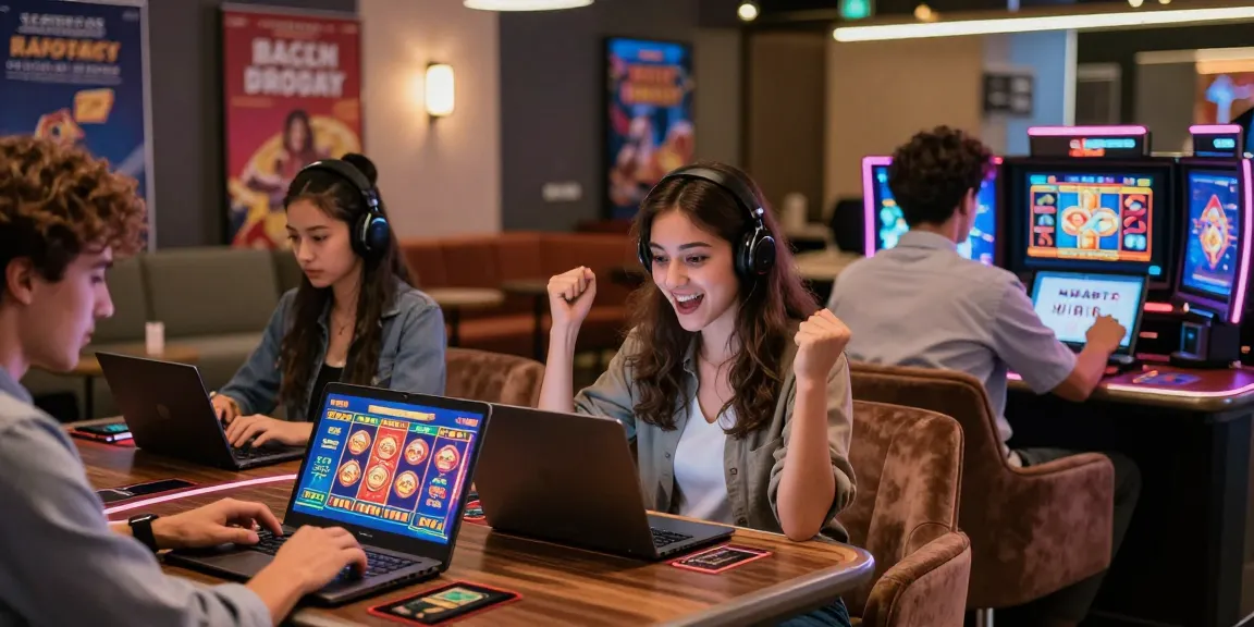 Engaging scene of players enjoying their favorite games at non UK casinos featured on https://rcnhca.org.uk, showcasing excitement and vibrant atmosphere.
