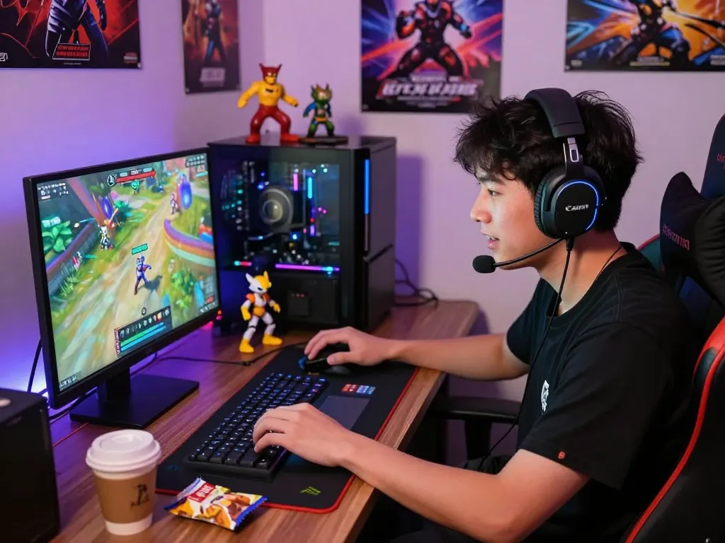 Player immersed in af88 top online gaming experience, vibrant graphics and dynamic accessories enhance the thrill.