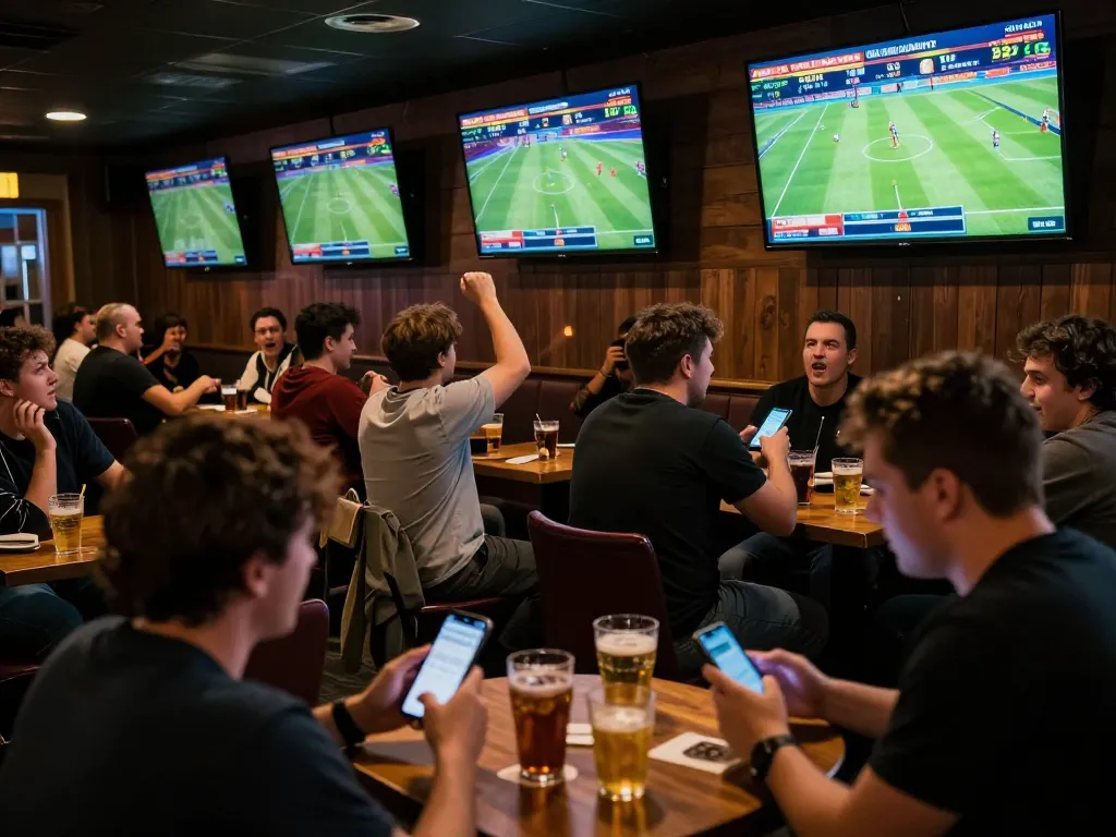 Sports bettors interacting with live games at https://fc88bet.uk.com, enhancing engagement through mobile betting technology
