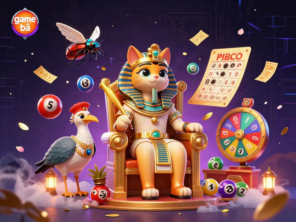 Experience the thrilling atmosphere of game bài, illuminated by vibrant colors and dynamic elements in a captivating casino scene.
