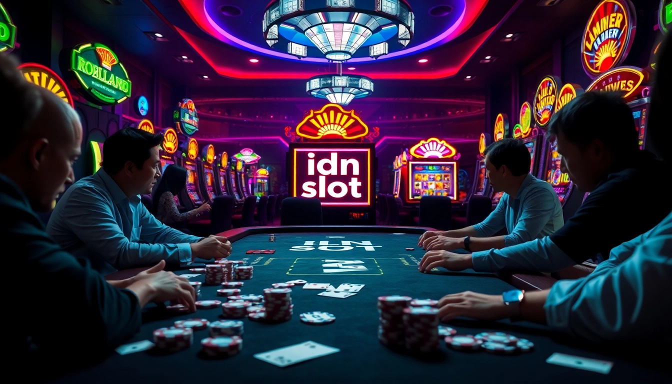 Experience the excitement of idn slot with vibrant casino gameplay and colorful slot machines.