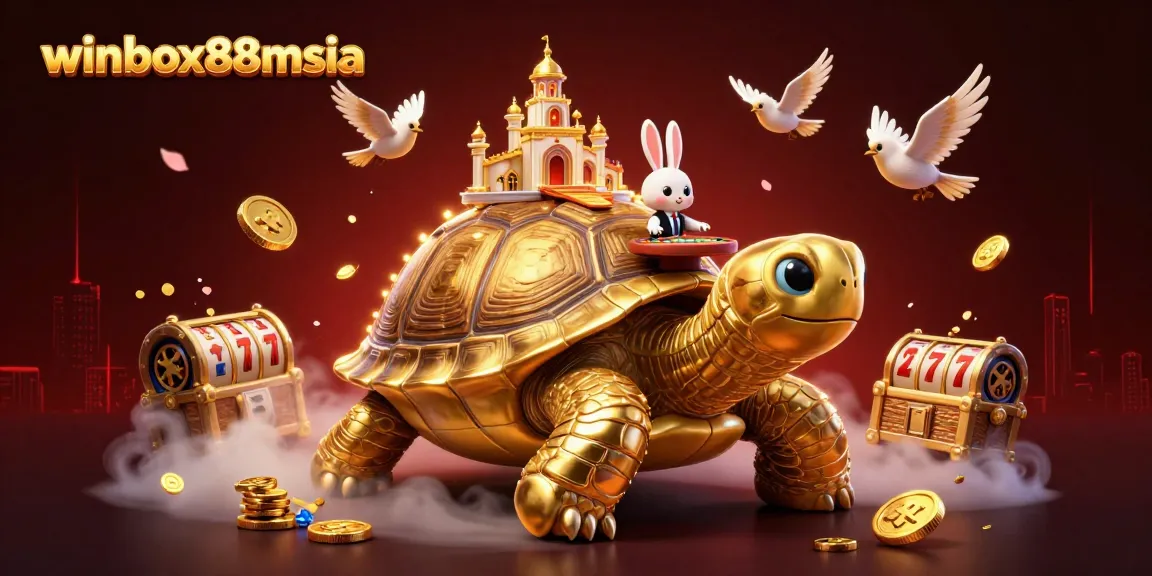 Experience exciting gaming action with winbox88msia's vibrant casino-themed illustration, showcasing dynamic characters and elements.