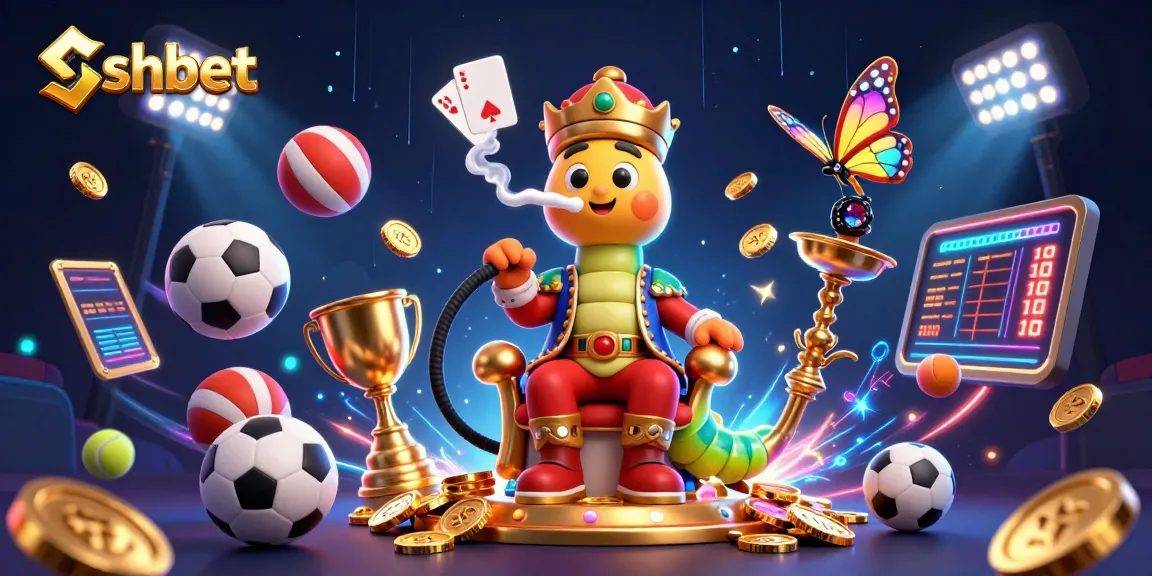 Experience thrilling shbet action with a dynamic 3D illustration of a whimsical caterpillar master.
