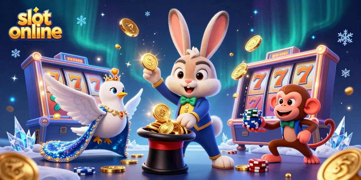 Gulir slot online dan menangkan hadiah dengan mesin slot 3D yang penuh koin emas dan karakter lucu.