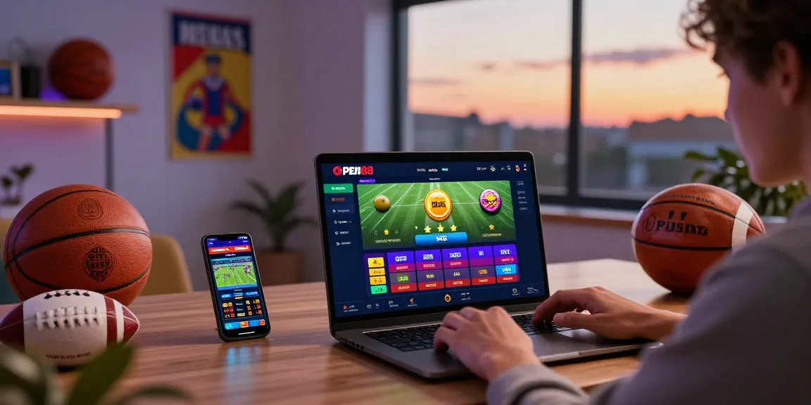 Engaging with the OPEN88 platform in a vibrant online gambling environment.