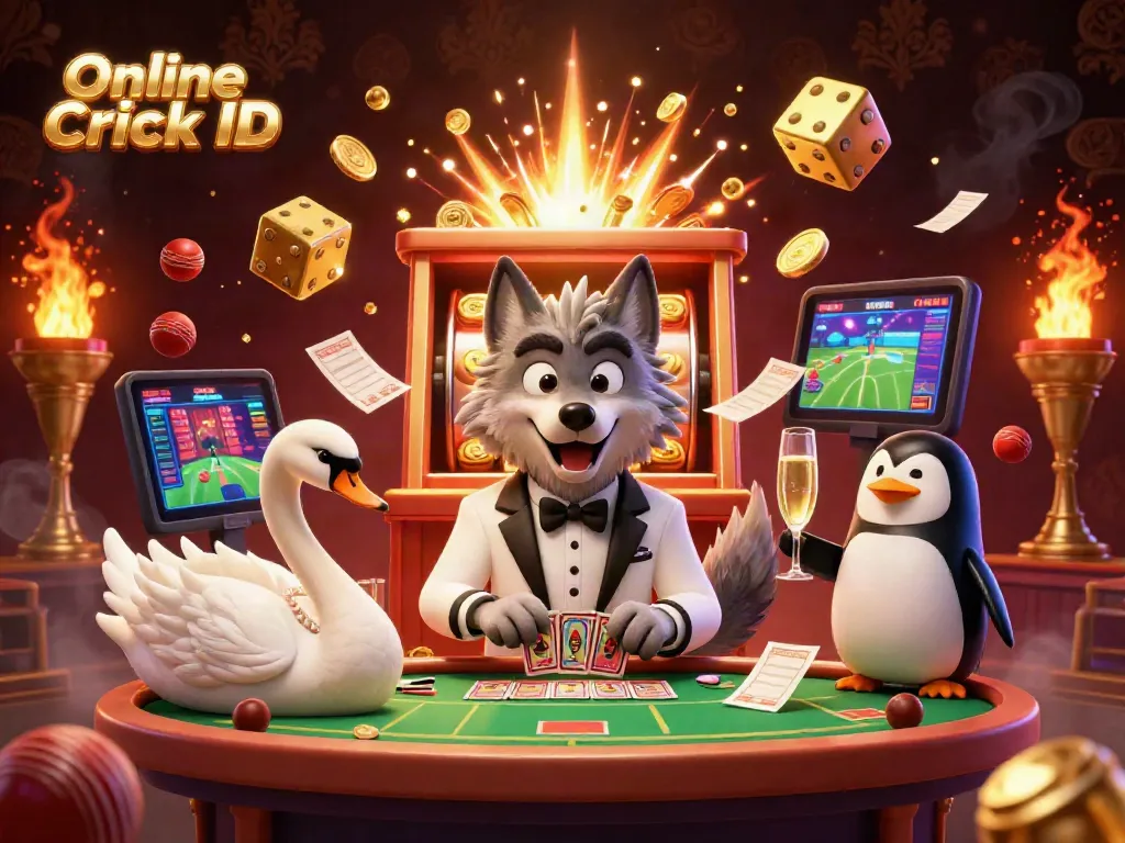 Engage in cricket betting excitement with a verified Online Cricket ID, featuring dynamic scene interaction.